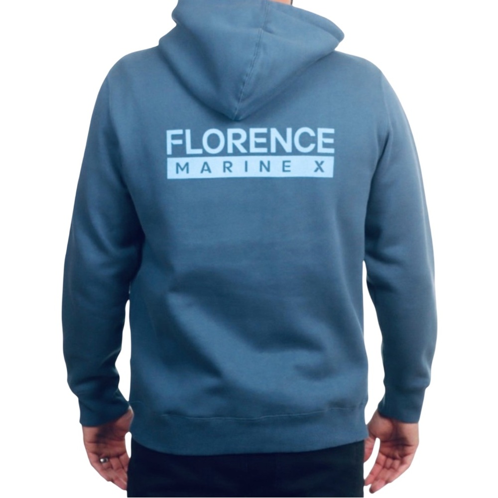Florence Marine X Burgee Hoodie - Size Medium - Blue